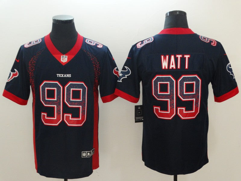 Men's Houston Texans J.J. Watt #99 Navy Player Game Jersey1 football jersey product view 1
