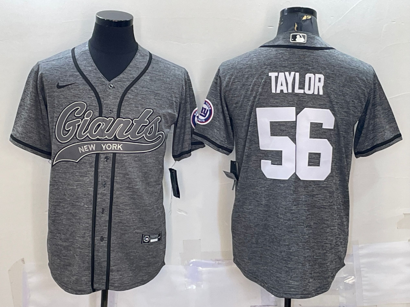 Men's New York Giants Lawrence Taylor Gray Game Jersey Joint Edition football jersey product view 1