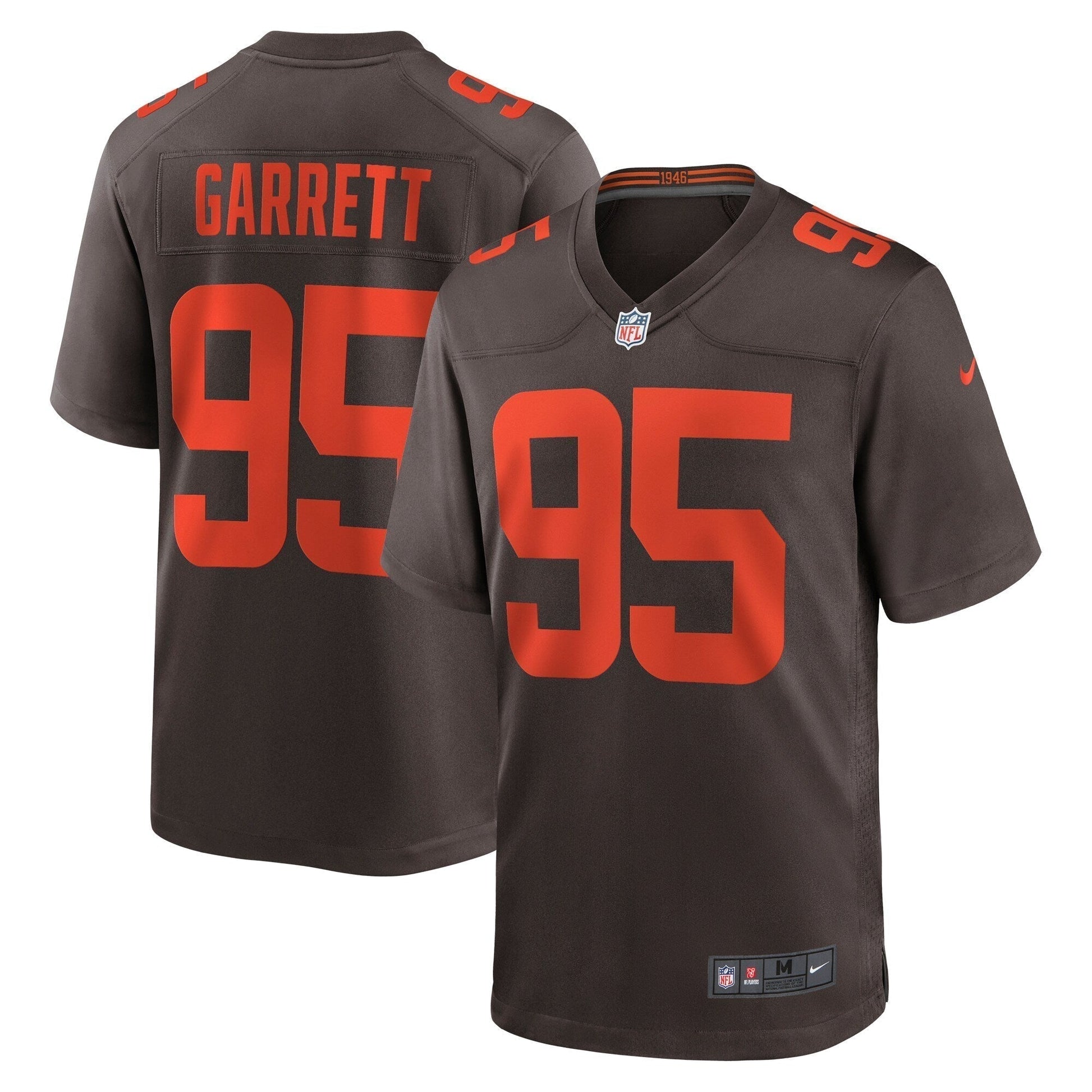 Myles Garrett Cleveland Browns Alternate Game Jersey - Brown football jersey product view 1