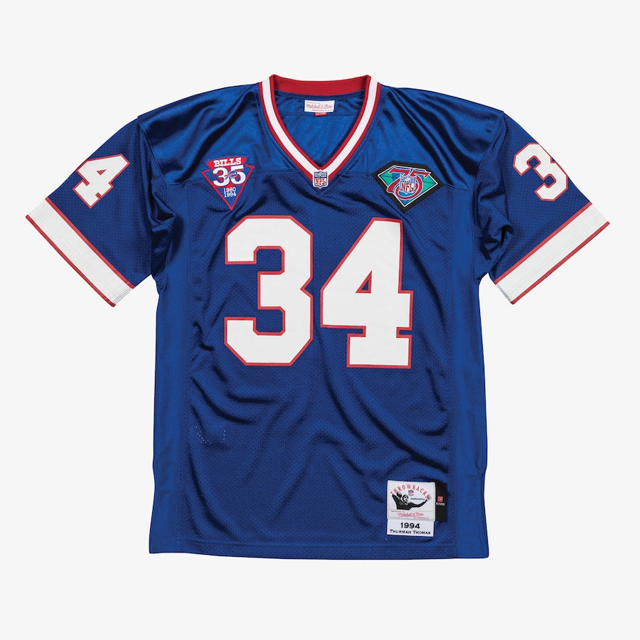 Men's Thurman Thomas Royal Buffalo Bills 1994/95 Jersey football jersey product view 1