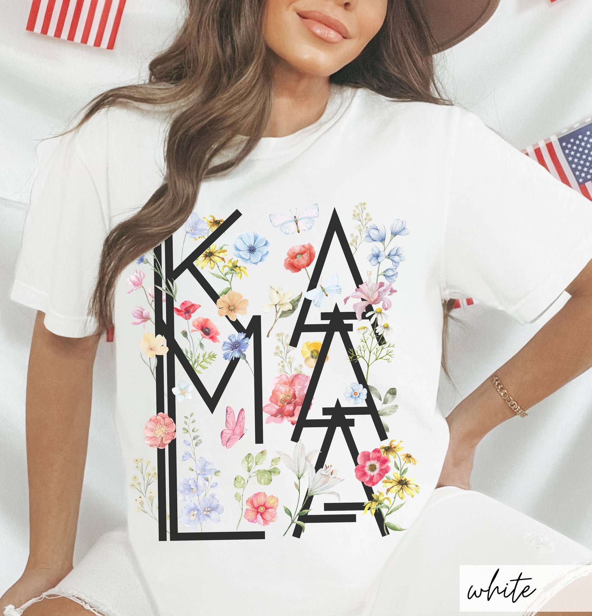 Botanical Kamala 2024 Artsy Floral Voting Election Tee Unisex T-shirt, Sweatshirt, Hoodie, Long Sleeve Tee - T-Shirt, Sweatshirt, Hoodie