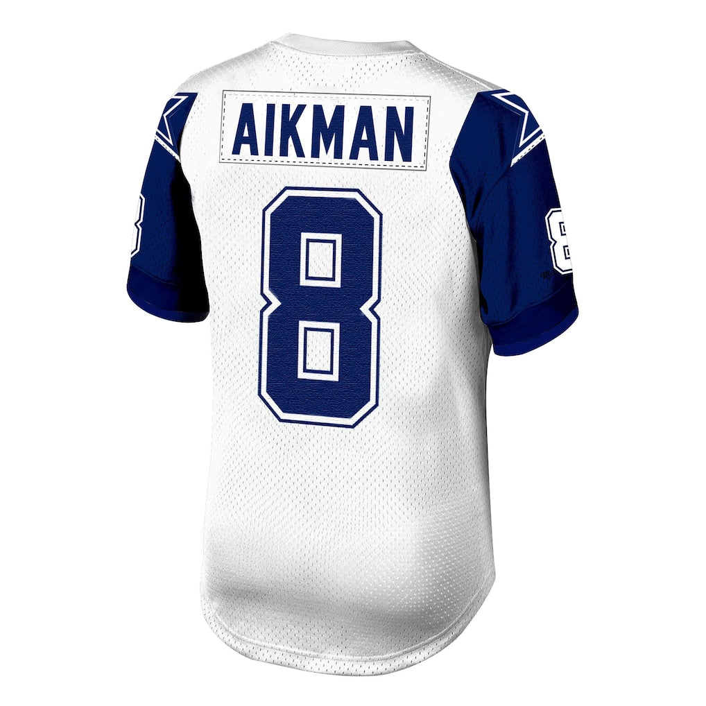D.Cowboys #8 Troy Aikman 1994 White Authentic Throwback Retired Player Jersey football jersey product view 1