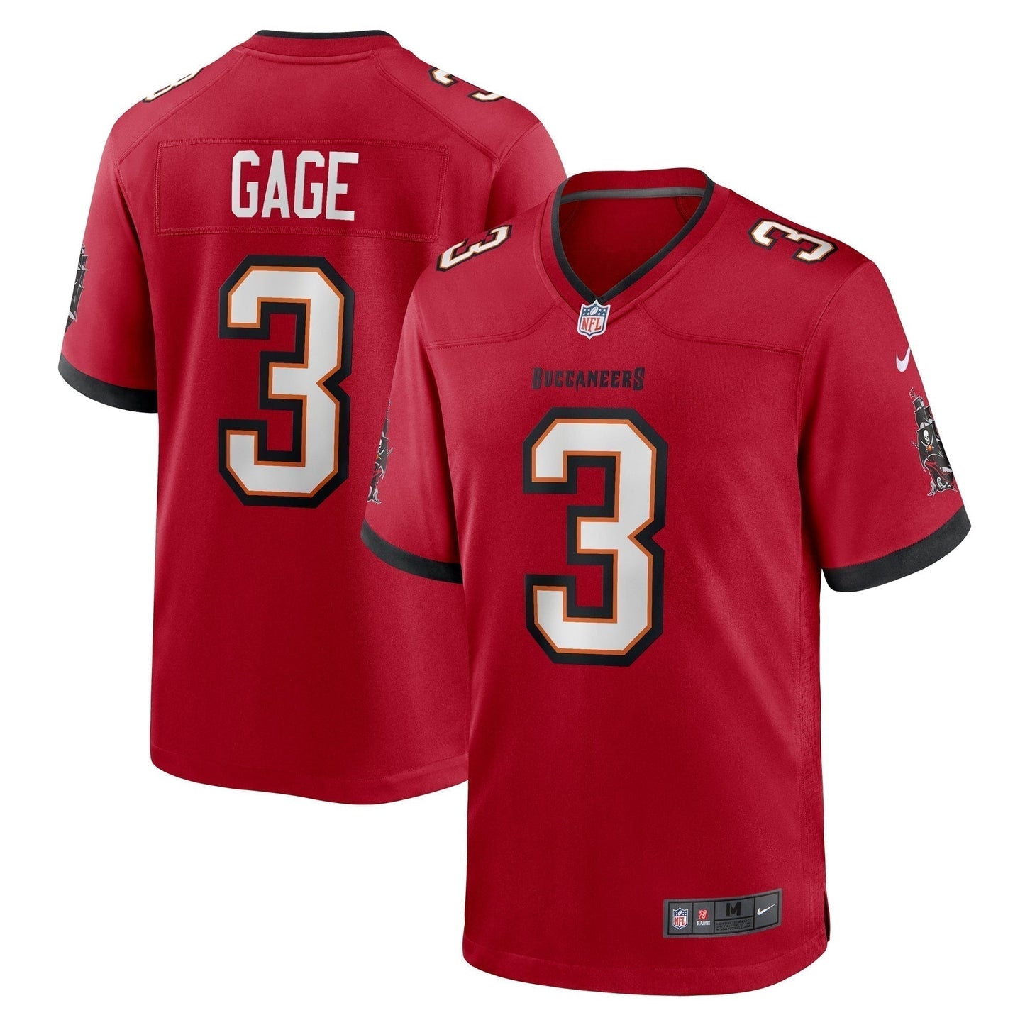 Russell Gage Tampa Bay Buccaneers Game Jersey - Red football jersey product view 1