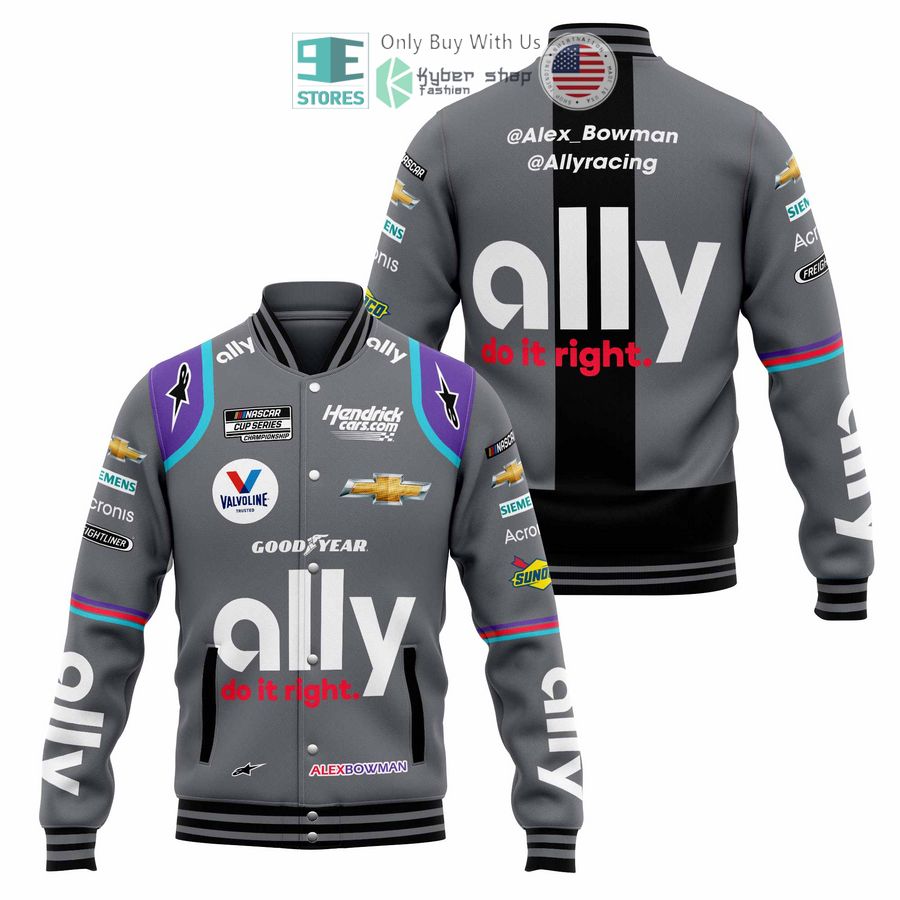BEST Alex Bowman Ally Baseball Jacket Unisex T-shirt, Sweatshirt, Hoodie, Long Sleeve Tee - T-Shirt, Sweatshirt, Hoodie