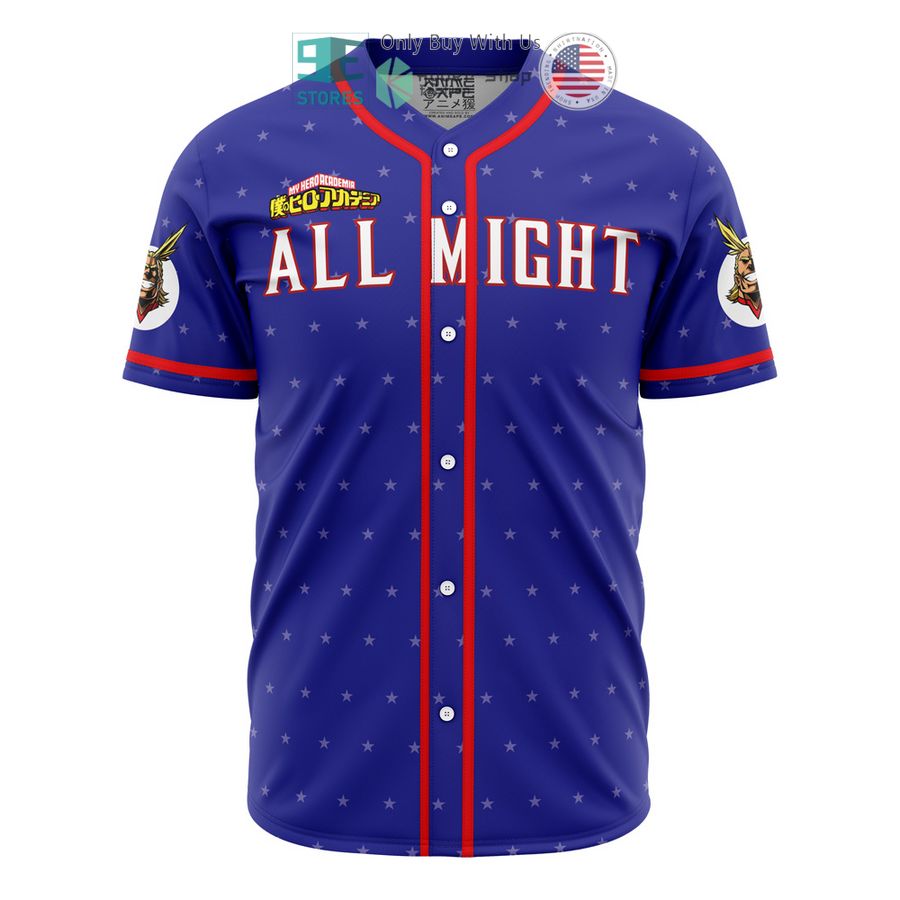 BEST All Might My Hero Academia Baseball Jersey Unisex T-shirt, Sweatshirt, Hoodie, Long Sleeve Tee - T-Shirt, Sweatshirt, Hoodie