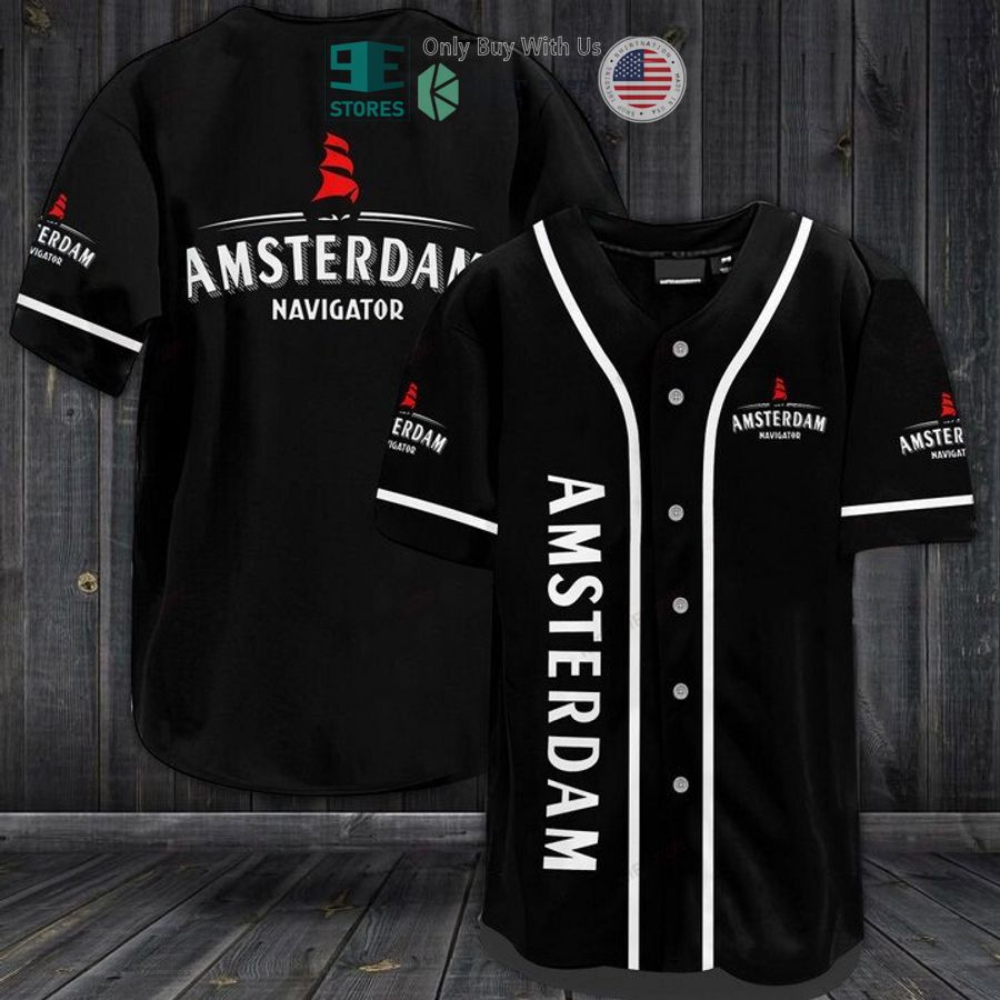 BEST Amsterdam Navigator logo black Baseball Jersey Unisex T-shirt, Sweatshirt, Hoodie, Long Sleeve Tee - T-Shirt, Sweatshirt, Hoodie