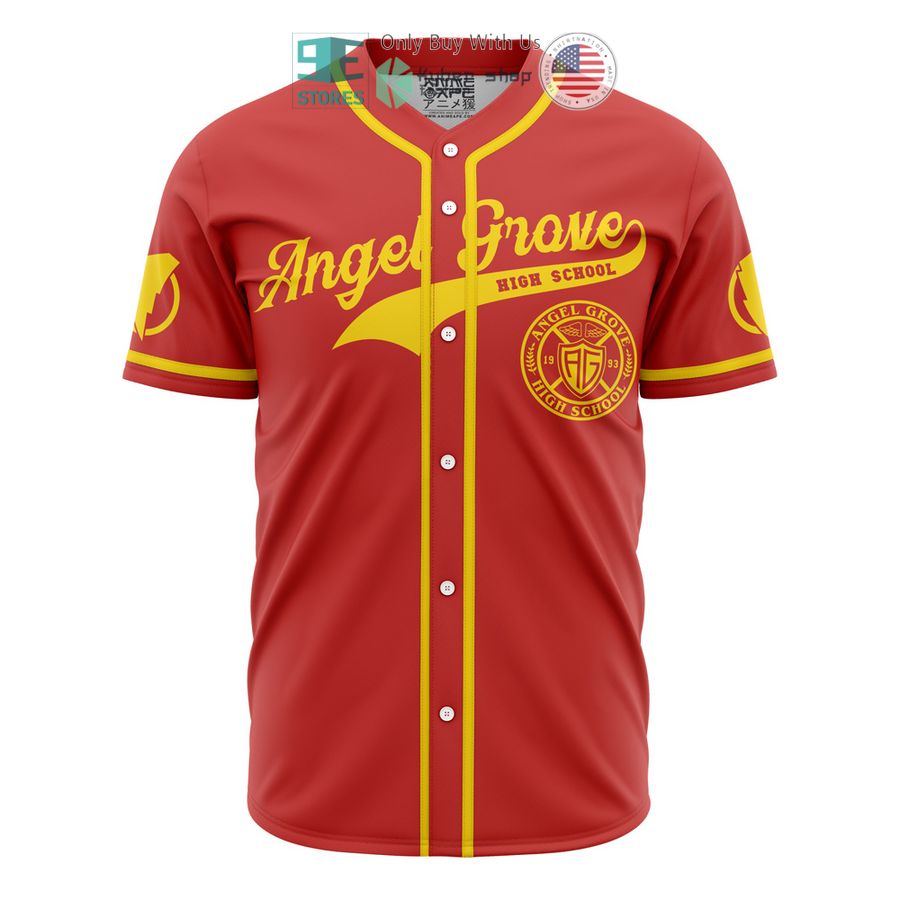 BEST Angel Grove High School Power Rangers Baseball Jersey Unisex T-shirt, Sweatshirt, Hoodie, Long Sleeve Tee - T-Shirt, Sweatshirt, Hoodie