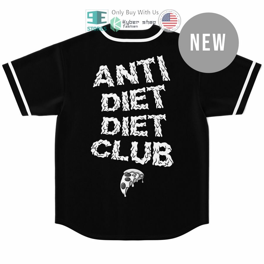 BEST Anti Diet Club black Baseball Jersey Unisex T-shirt, Sweatshirt, Hoodie, Long Sleeve Tee - T-Shirt, Sweatshirt, Hoodie