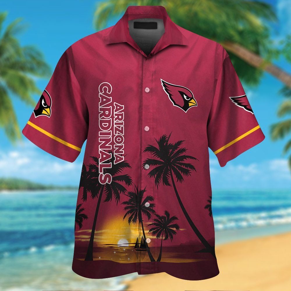 Arizona Cardinals Exclusive Design Hawaiian Tropical Short Sleeve Shirt Unisex T-shirt, Sweatshirt, Hoodie, Long Sleeve Tee - T-Shirt, Sweatshirt, Hoodie
