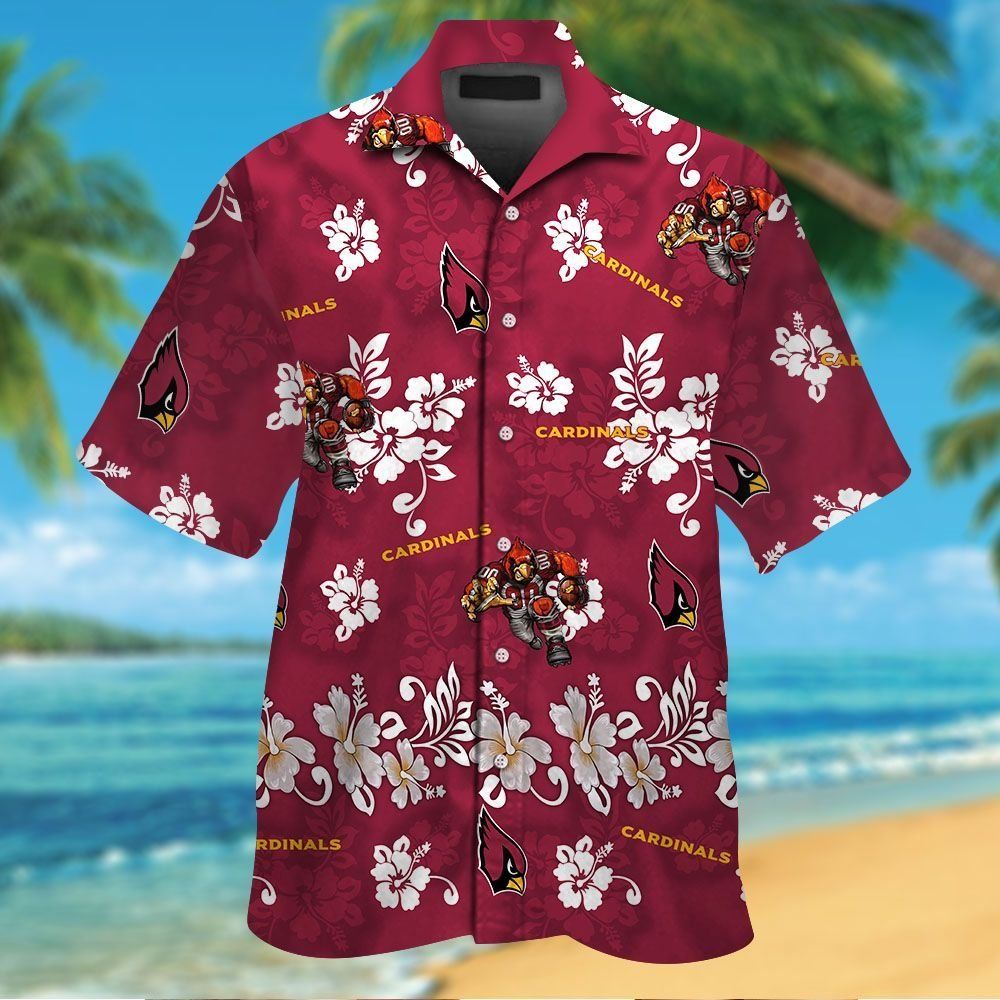 Arizona Cardinals Hawaiian Elegance Short Sleeve Tropical Unique Shirt Unisex T-shirt, Sweatshirt, Hoodie, Long Sleeve Tee - T-Shirt, Sweatshirt, Hoodie