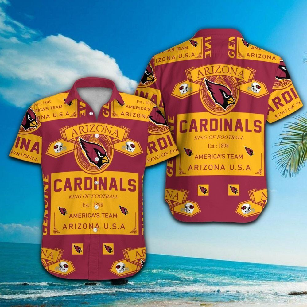 Arizona Cardinals Hawaiian Shirt Short Sleeve Tropical Unisex T-shirt, Sweatshirt, Hoodie, Long Sleeve Tee - T-Shirt, Sweatshirt, Hoodie