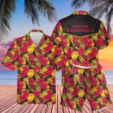 Arizona Cardinals Hibiscus Paradise Hawaiian Shirt Unisex T-shirt, Sweatshirt, Hoodie, Long Sleeve Tee - T-Shirt, Sweatshirt, Hoodie