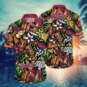 Arizona Cardinals Island Tiki Hawaiian Shirt Unisex T-shirt, Sweatshirt, Hoodie, Long Sleeve Tee - T-Shirt, Sweatshirt, Hoodie