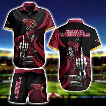 Arizona Cardinals Reaper Champion Hawaiian Shirt Unisex T-shirt, Sweatshirt, Hoodie, Long Sleeve Tee - T-Shirt, Sweatshirt, Hoodie