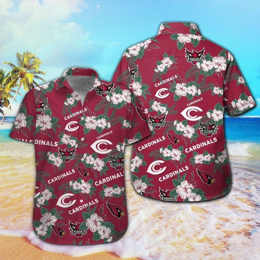 Arizona Cardinals Tropical Hawaiian Elegance Short Sleeve Design Shirt Unisex T-shirt, Sweatshirt, Hoodie, Long Sleeve Tee - T-Shirt, Sweatshirt, Hoodie