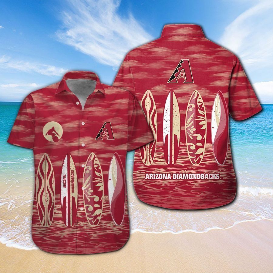 Arizona Diamondbacks Tropical Short Sleeve Hawaiian Shirt Unisex T-shirt, Sweatshirt, Hoodie, Long Sleeve Tee - T-Shirt, Sweatshirt, Hoodie