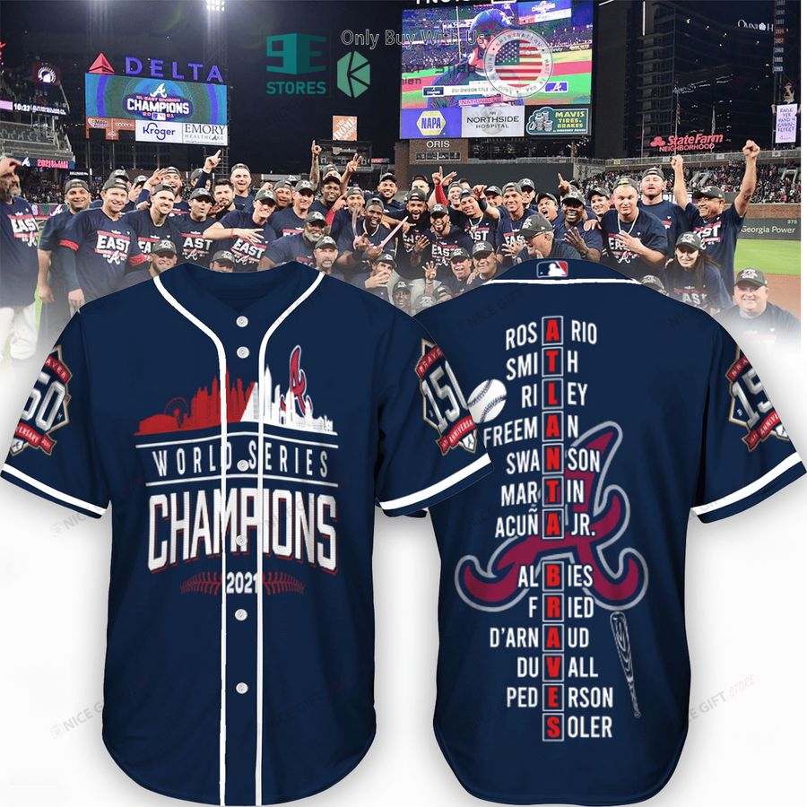 BEST Atlanta Braves 2021 World Series Champions Baseball Jersey Unisex T-shirt, Sweatshirt, Hoodie, Long Sleeve Tee - T-Shirt, Sweatshirt, Hoodie