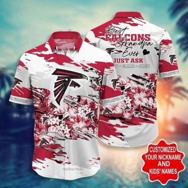 Atlanta Falcons Best Grandpa Ever Just Ask Hawaiian Shirt Unisex T-shirt, Sweatshirt, Hoodie, Long Sleeve Tee - T-Shirt, Sweatshirt, Hoodie