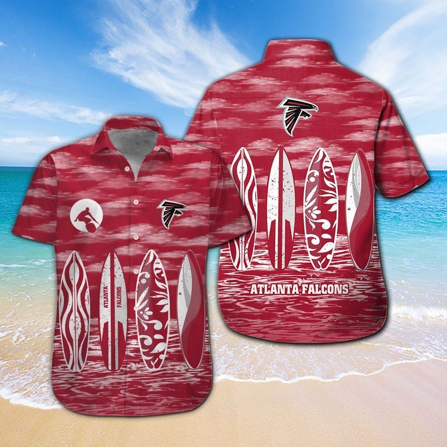 Atlanta Falcons Button Up Shirt Hawaiian Tropical Short Sleeve Unique Design Unisex T-shirt, Sweatshirt, Hoodie, Long Sleeve Tee - T-Shirt, Sweatshirt, Hoodie