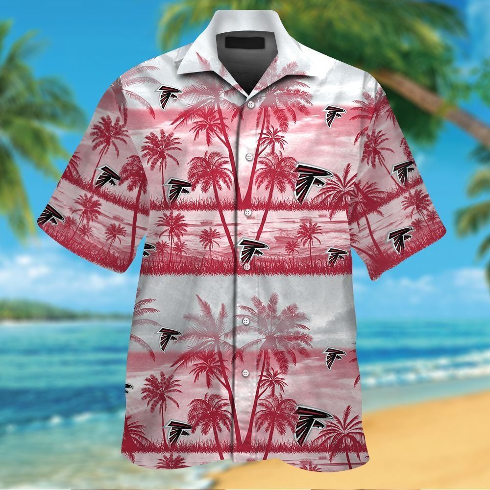Atlanta Falcons Exclusive Design Short Sleeve Button Up Hawaiian Tropical Shirt Unisex T-shirt, Sweatshirt, Hoodie, Long Sleeve Tee - T-Shirt, Sweatshirt, Hoodie