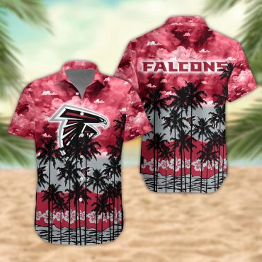 Atlanta Falcons Palm Trees Sunset Hawaiian Shirt Unisex T-shirt, Sweatshirt, Hoodie, Long Sleeve Tee - T-Shirt, Sweatshirt, Hoodie
