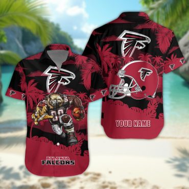 Atlanta Falcons Personalized Gridiron Warrior Hawaiian Shirt Unisex T-shirt, Sweatshirt, Hoodie, Long Sleeve Tee - T-Shirt, Sweatshirt, Hoodie