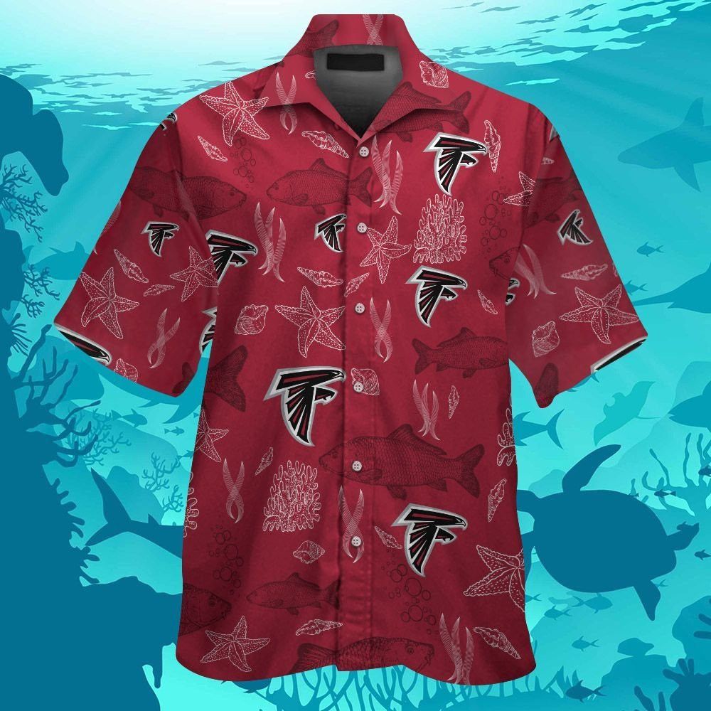 Atlanta Falcons Short Sleeve Button Up Hawaiian Tropical Exclusive Shirt Unisex T-shirt, Sweatshirt, Hoodie, Long Sleeve Tee - T-Shirt, Sweatshirt, Hoodie