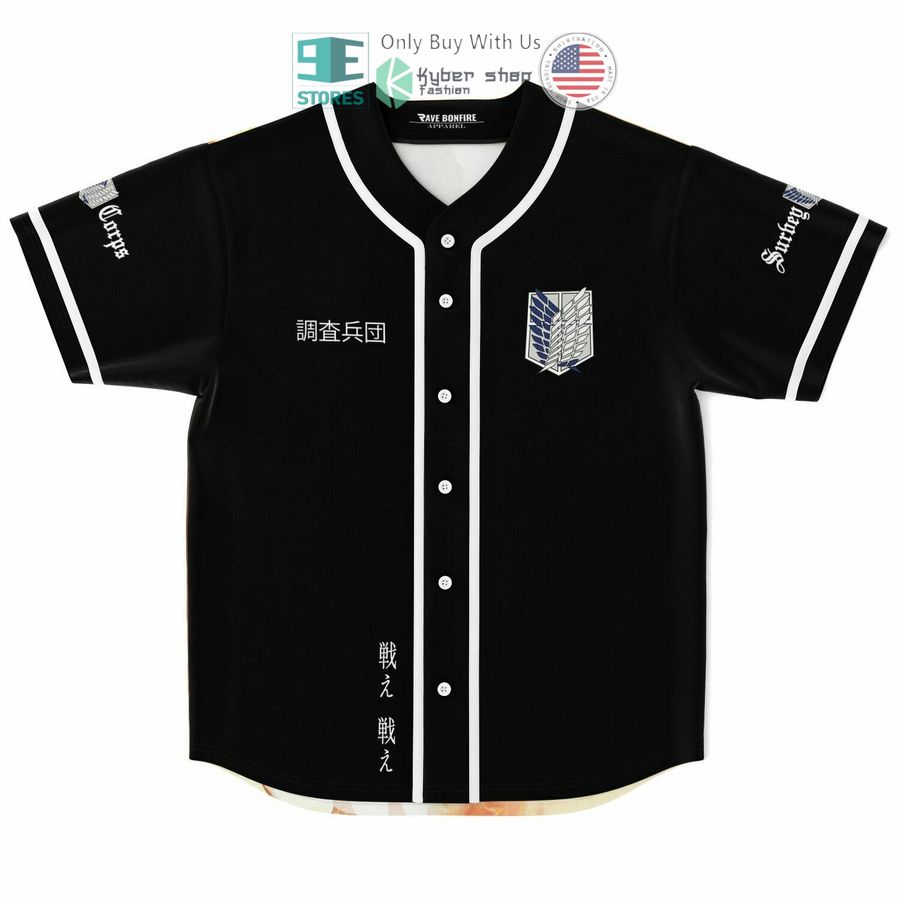 BEST Attack On Titan Baseball Jersey Unisex T-shirt, Sweatshirt, Hoodie, Long Sleeve Tee - T-Shirt, Sweatshirt, Hoodie