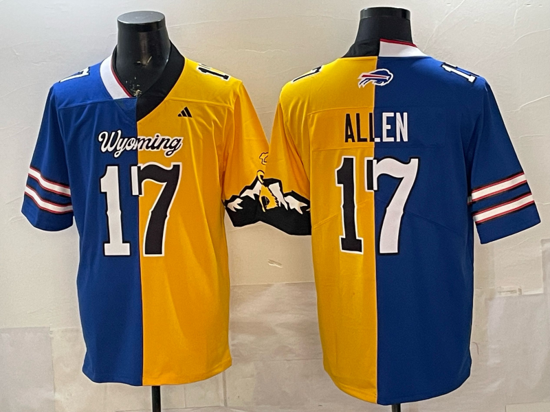 Men's Buffalo Bills Josh Allen Royal/Yellow Game Player Jersey football jersey product view 1