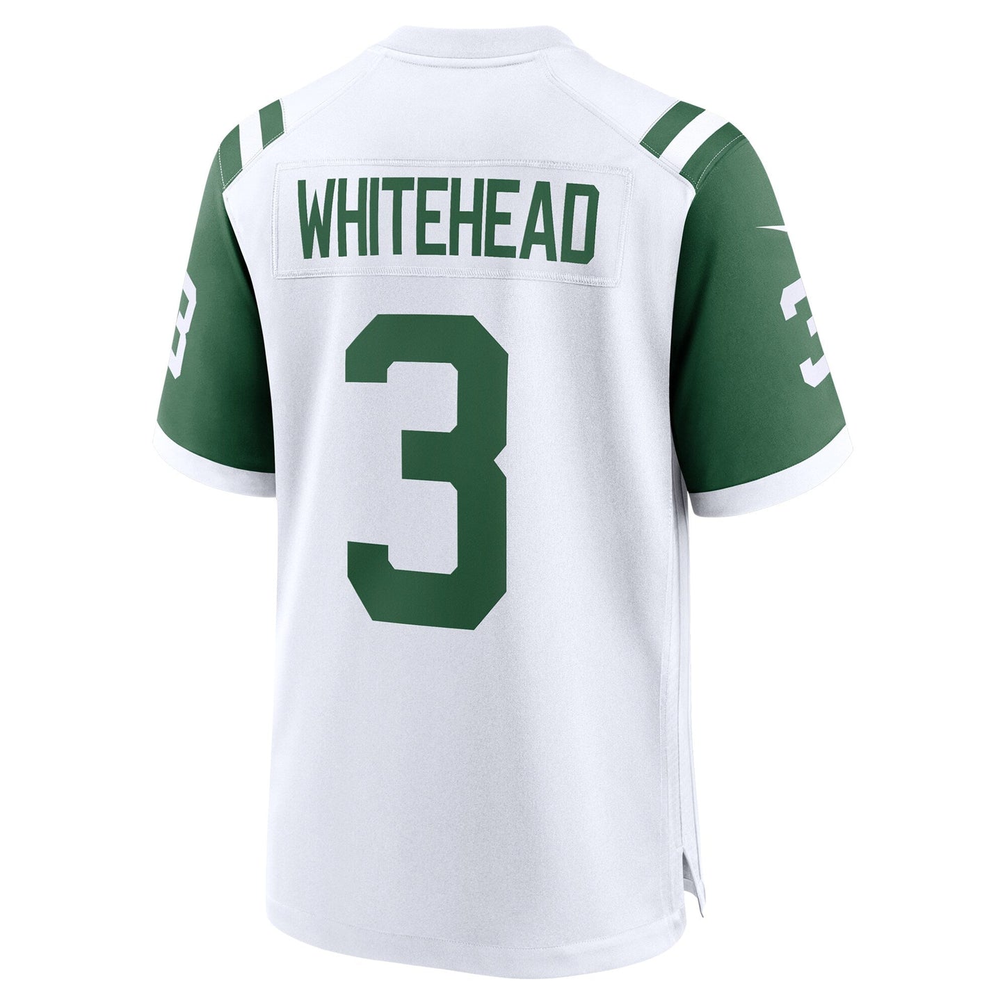 Jordan Whitehead New York Jets Classic Alternate Game Jersey - White football jersey product view 3