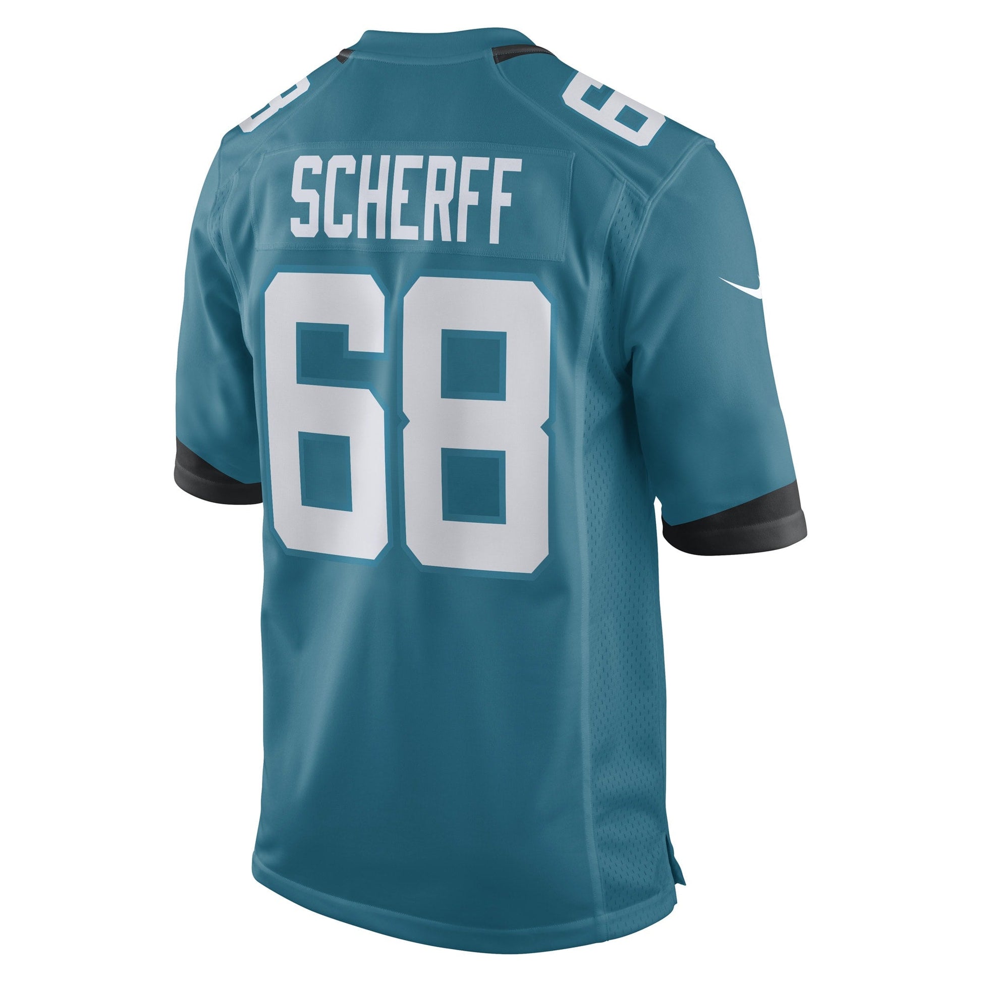 Brandon Scherff Jacksonville Jaguars Game Jersey - Teal football jersey product view 3