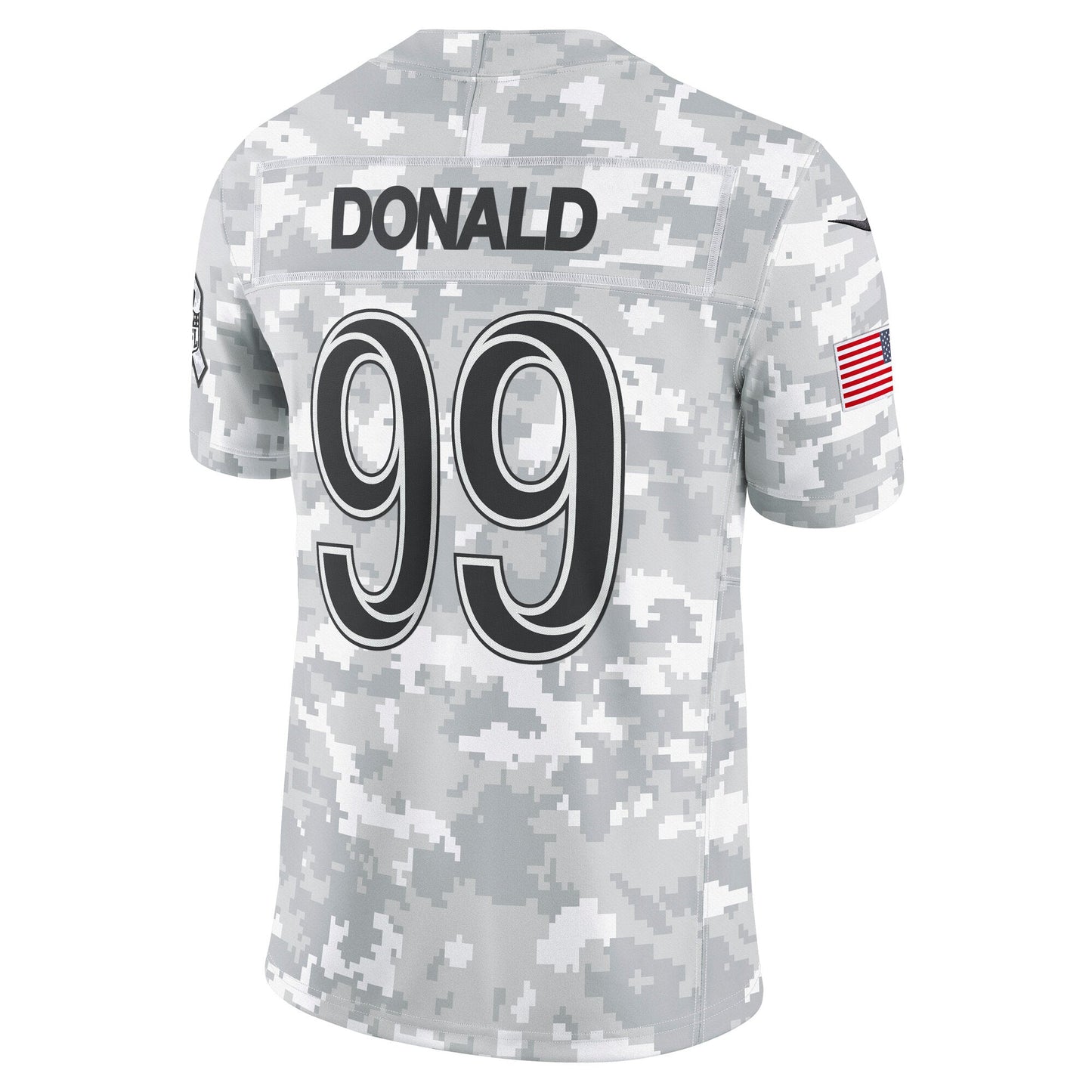 Aaron Donald Los Angeles Rams 2024 Salute to Service Retired Limited Jersey - Arctic Camo football jersey product view 3