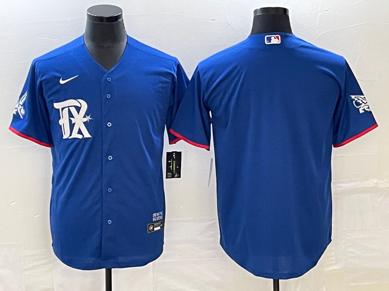 Men's Texas Rangers Royal Replica Blank Jersey1 baseball jersey product view 1