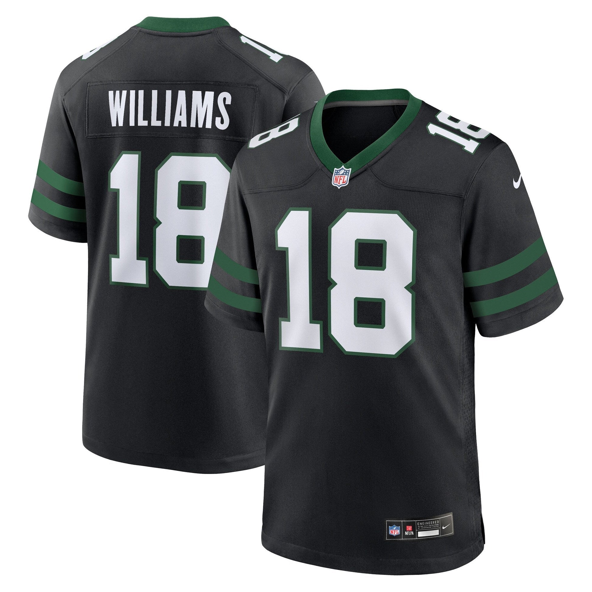 Mike Williams New York Jets Alternate Game Jersey Legacy Black football jersey product view 1