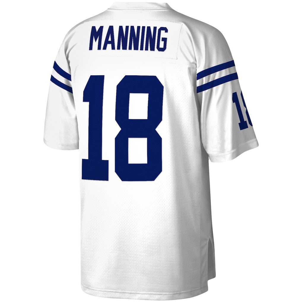 IN.Colts #18 Peyton Manning White Legacy Replica Jersey football jersey product view 1