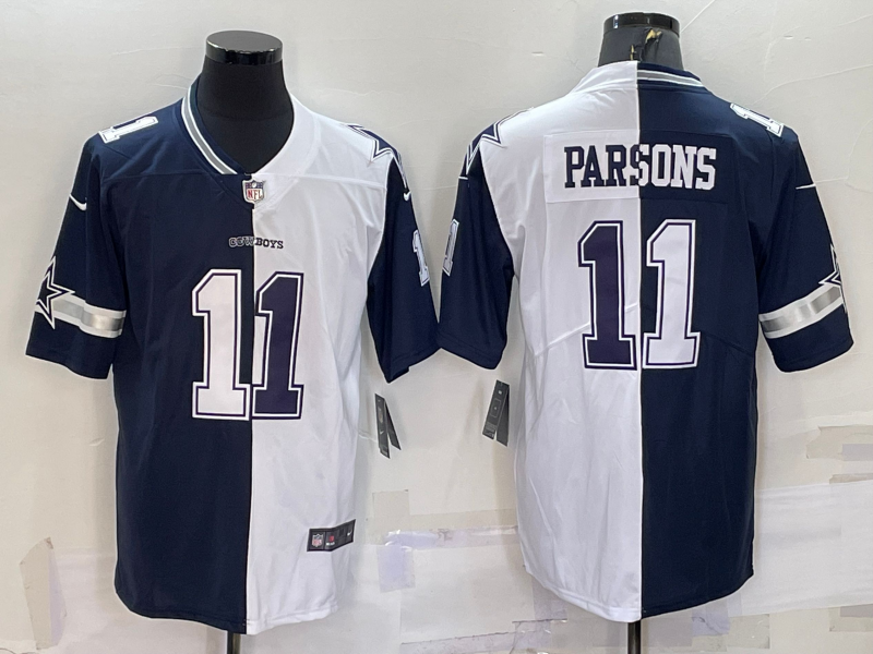Men's Dallas Cowboys Micah Parsons Navy/White Game Jersey football jersey product view 1