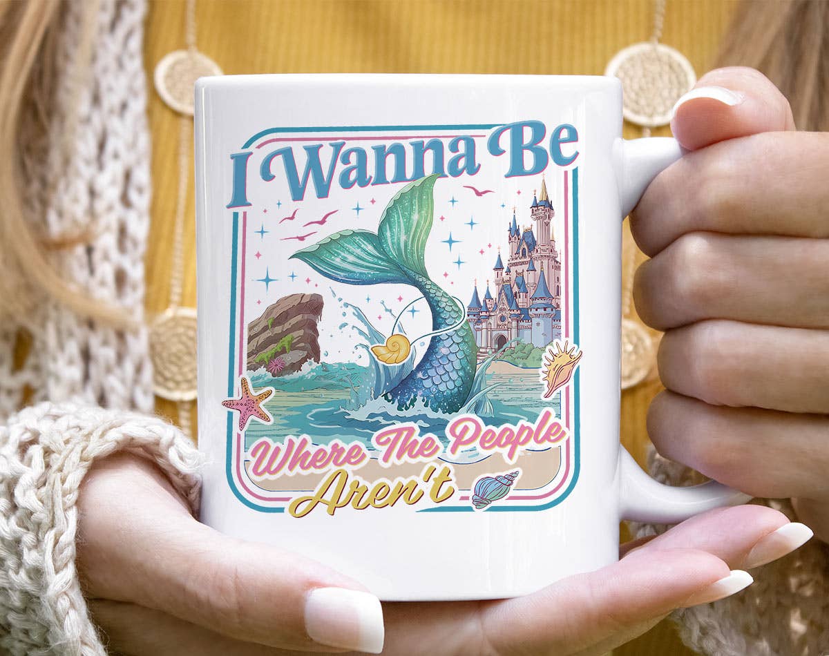 I Wanna Be Where the People Aren't Mermaid 2 Coffee Mug Unisex T-shirt, Sweatshirt, Hoodie, Long Sleeve Tee - T-Shirt, Sweatshirt, Hoodie
