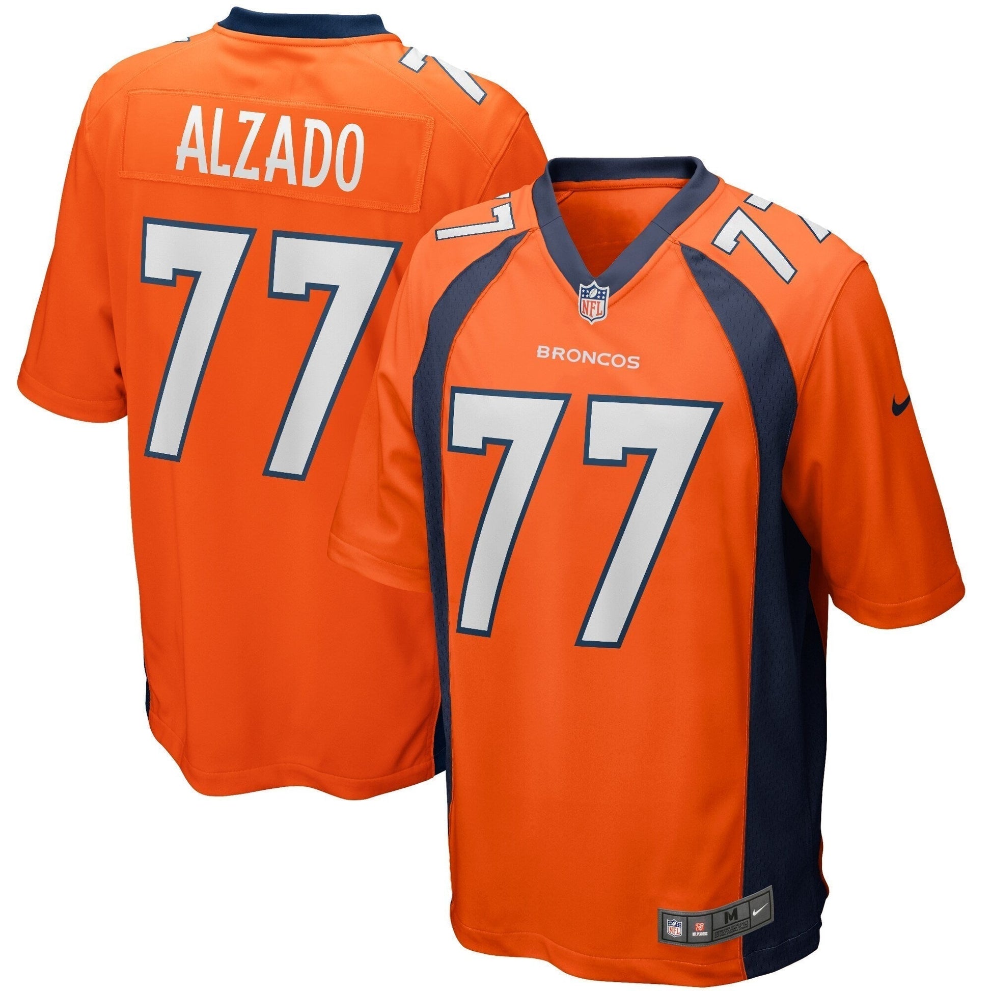 Lyle Alzado Denver Broncos Game Retired Jersey - Orange football jersey product view 1