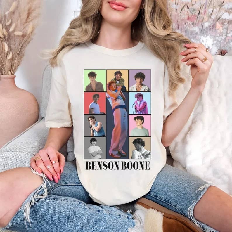 Benson Boone Shirt - Fireworks and Rollerblades Fan Merch Unisex T-shirt, Sweatshirt, Hoodie, Long Sleeve Tee - T-Shirt, Sweatshirt, Hoodie