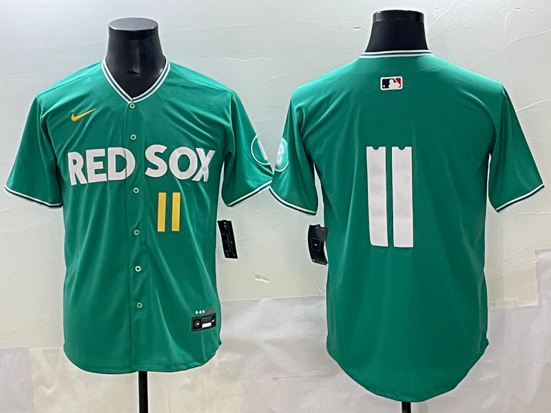 Men's Boston Red Sox Rafael Devers Green 2025 City Connect Limited Player Jersey baseball jersey product view 1