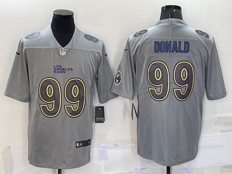 Men's Los Angeles Rams Aaron Donald Gray Atmosphere Fashion Game Jersey football jersey product view 1