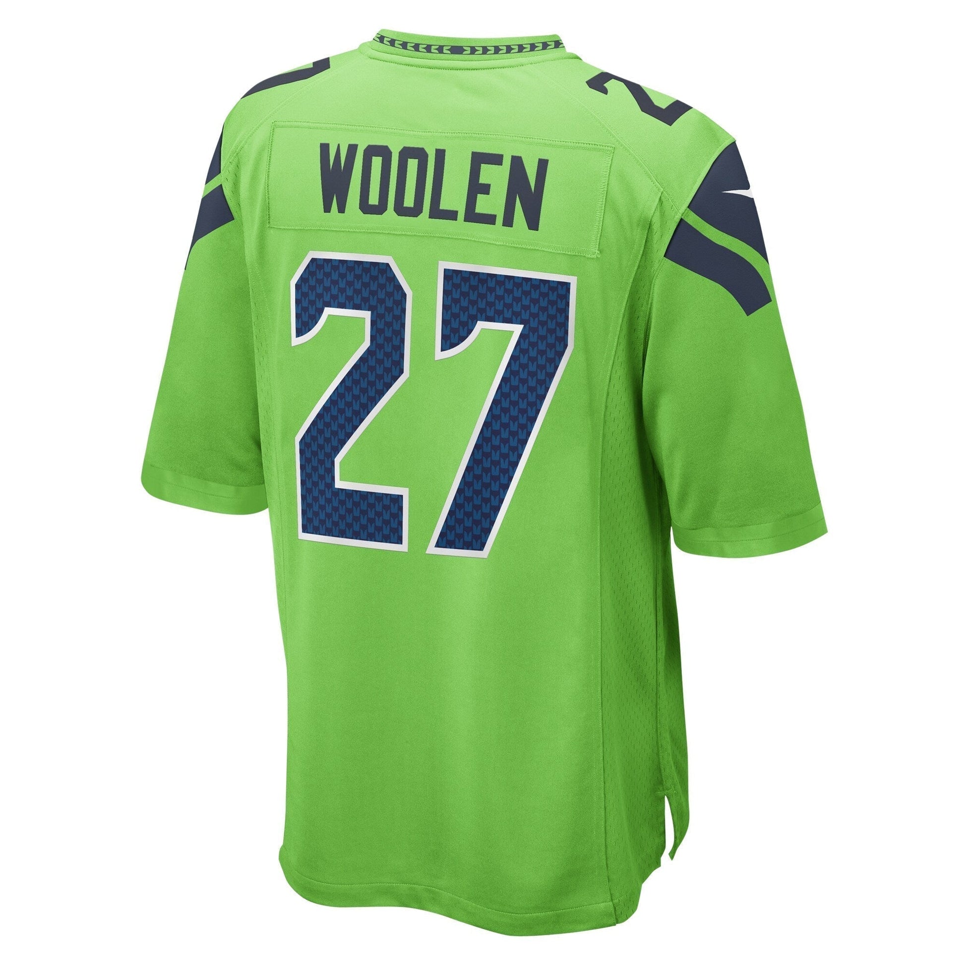 Tariq Woolen Seattle Seahawks Game Jersey - Neon Green football jersey product view 3