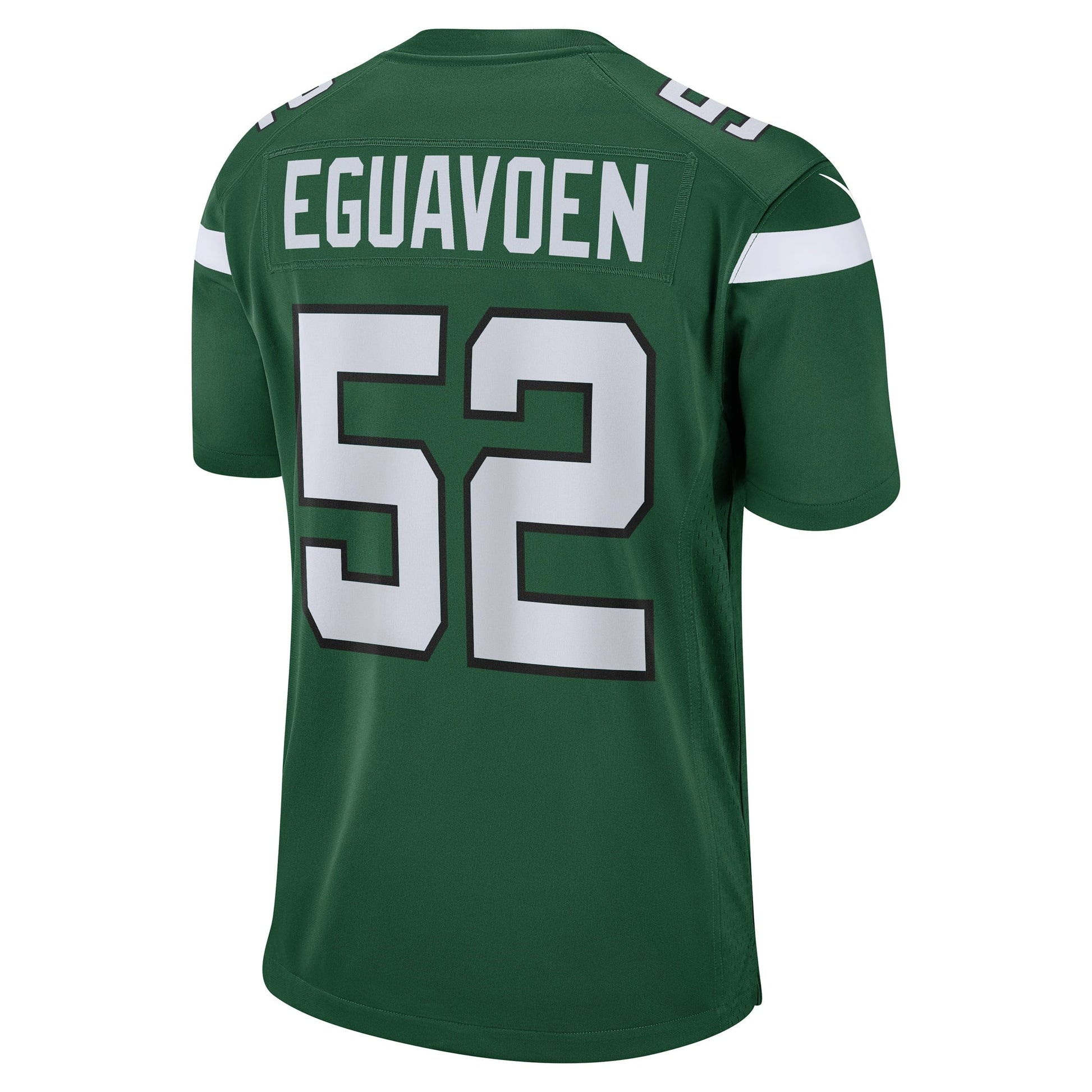 Sam Eguavoen New York Jets Game Jersey - Gotham Green football jersey product view 3
