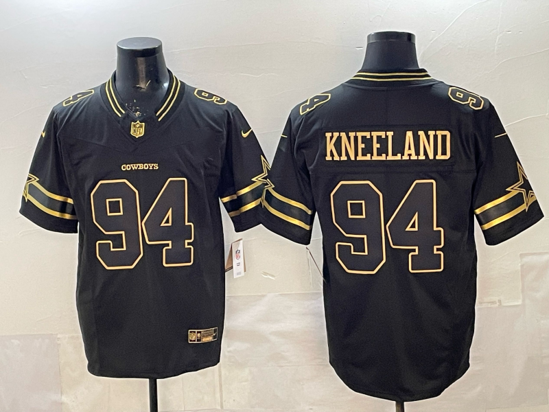 Men's Dallas Cowboys Drake Kneeland #94 Black Game Jersey football jersey product view 1