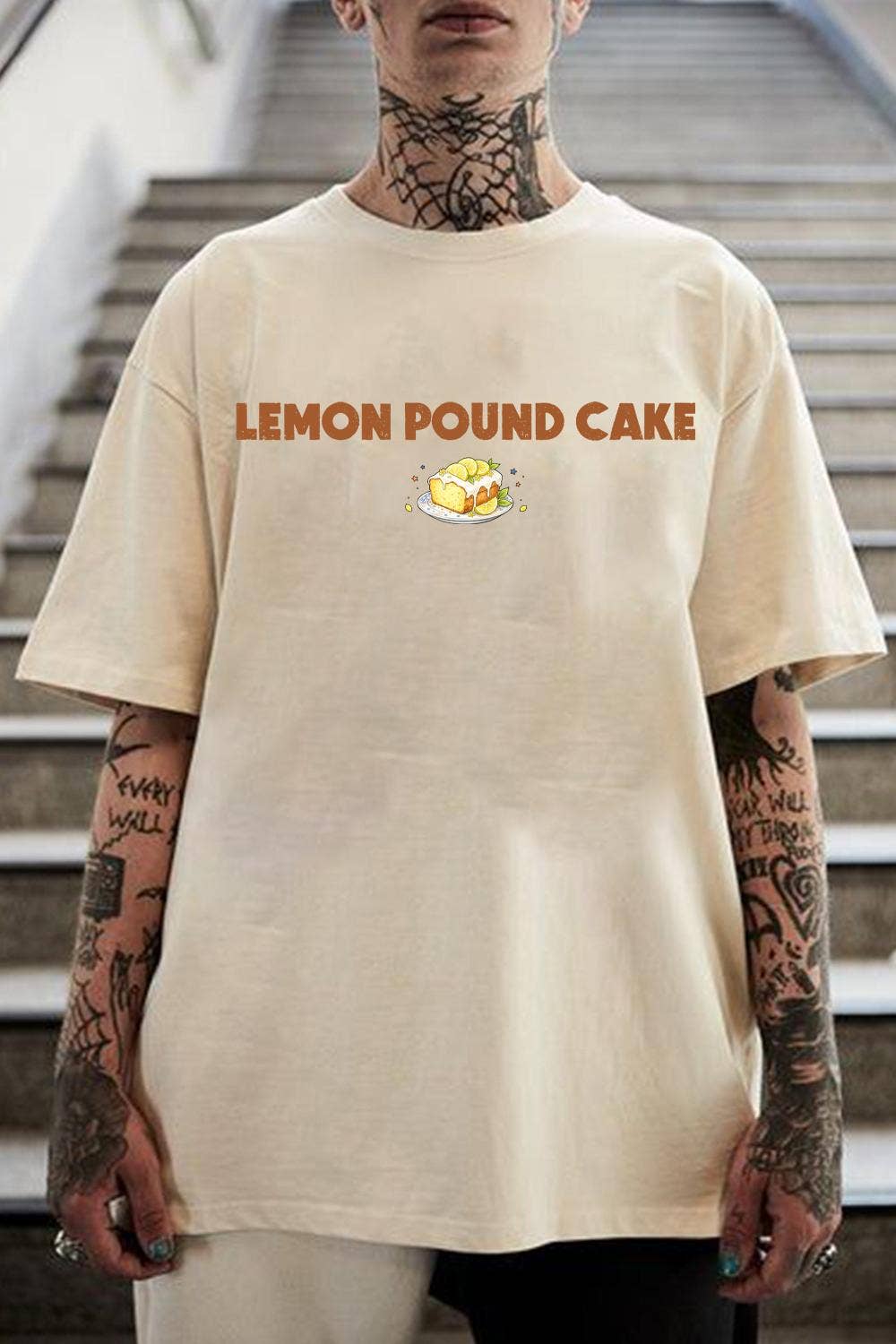 Lemon Pound Cake Graphic Tee, Unisex Cotton Apparel Unisex T-shirt, Sweatshirt, Hoodie, Long Sleeve Tee - T-Shirt, Sweatshirt, Hoodie