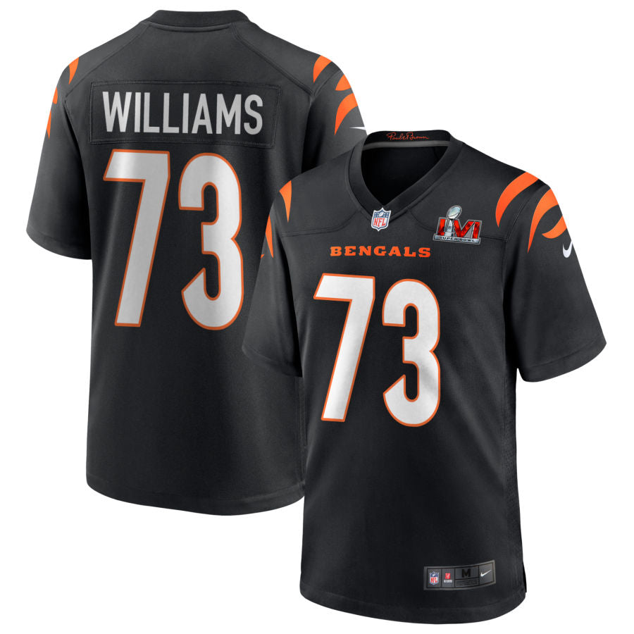 Jonah Williams Cincinnati Bengals Super Bowl LVI Game Jersey - Black football jersey product view 1