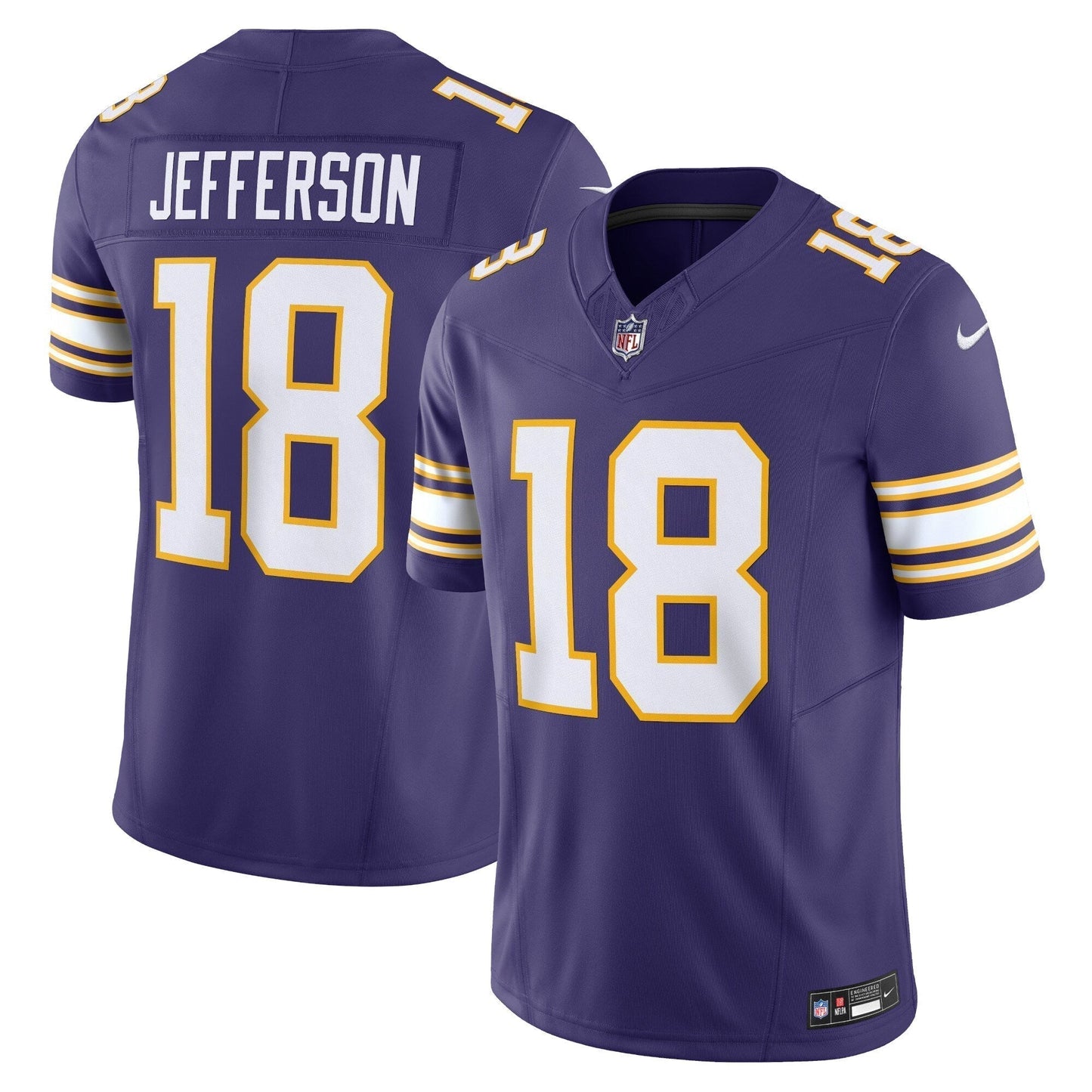 Justin Jefferson Minnesota Vikings Vapor F.U.S.E. Limited Jersey - Purple football jersey product view 1
