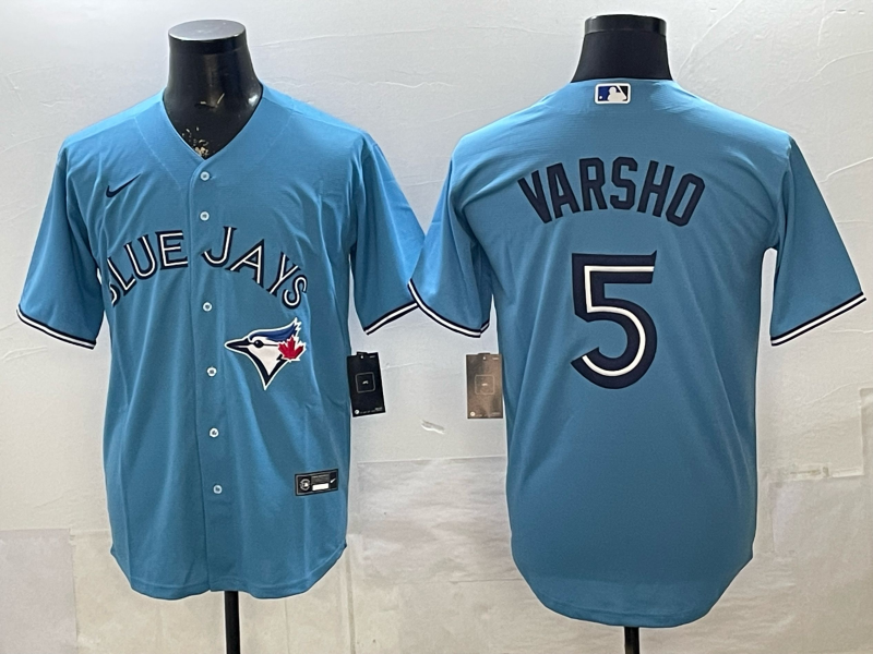 Men's Toronto Blue Jays Daulton Varsho #5 Powder Blue Alternate Limited Jersey baseball jersey product view 1