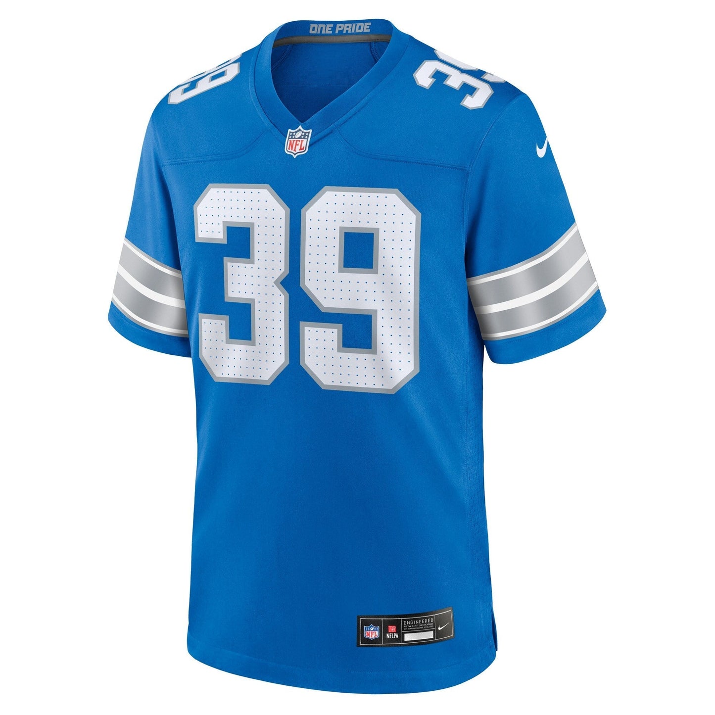 Morice Norris Detroit Lions Game Jersey - Blue football jersey product view 2