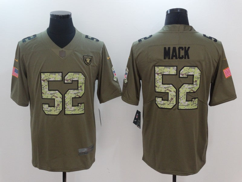 Men's Las Vegas Raiders Khalil Mack #52 Brown Game Player Jersey1 football jersey product view 1